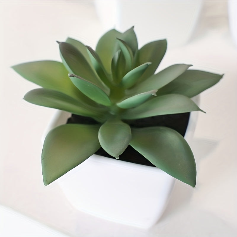 3pcs, Fake Potted Succulents, Plastic Potted Plant, Small Potted Plant, Artificial Plant Landscape Decoration Simulation Succulent For Indoor Living Room Office Bedroom Hotel Decoration