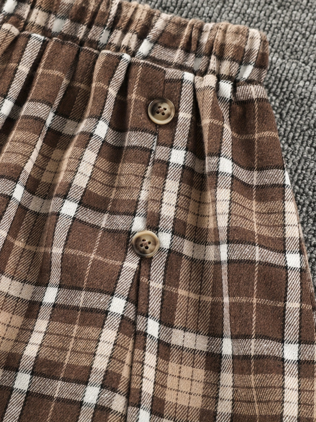 2pcs Girl's Plaid Pattern Outfit, Belted Coat & A-line Skirt Set, Vintage Style, Kid's Clothes For Spring Autumn
