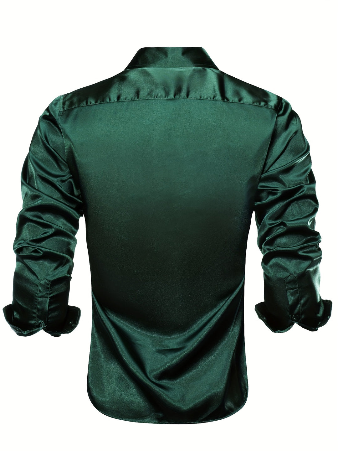 Men's Casual Button Up Long Sleeve Satin Shirt, Men's Clothes For Spring Summer Autumn, Tops For Men