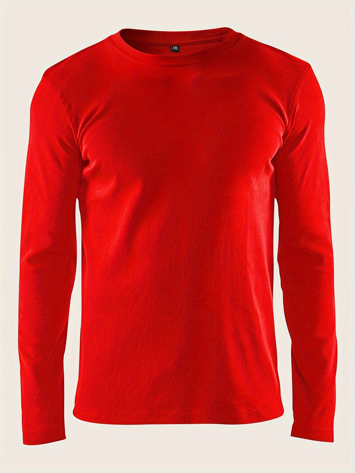Men's 5Pcs Sports Casual Tees Breathable Quick Dry Long Sleeve Tees Running Riding Tops For Males, Men's Clothing, Plus Size