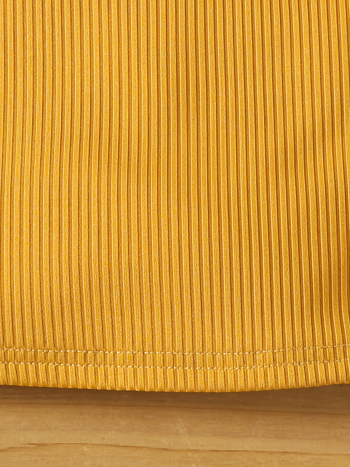 Toddler Girls Bubble Long Sleeves Gorgeous Rib Knit Tunic Dress (Belt Is Not Included)