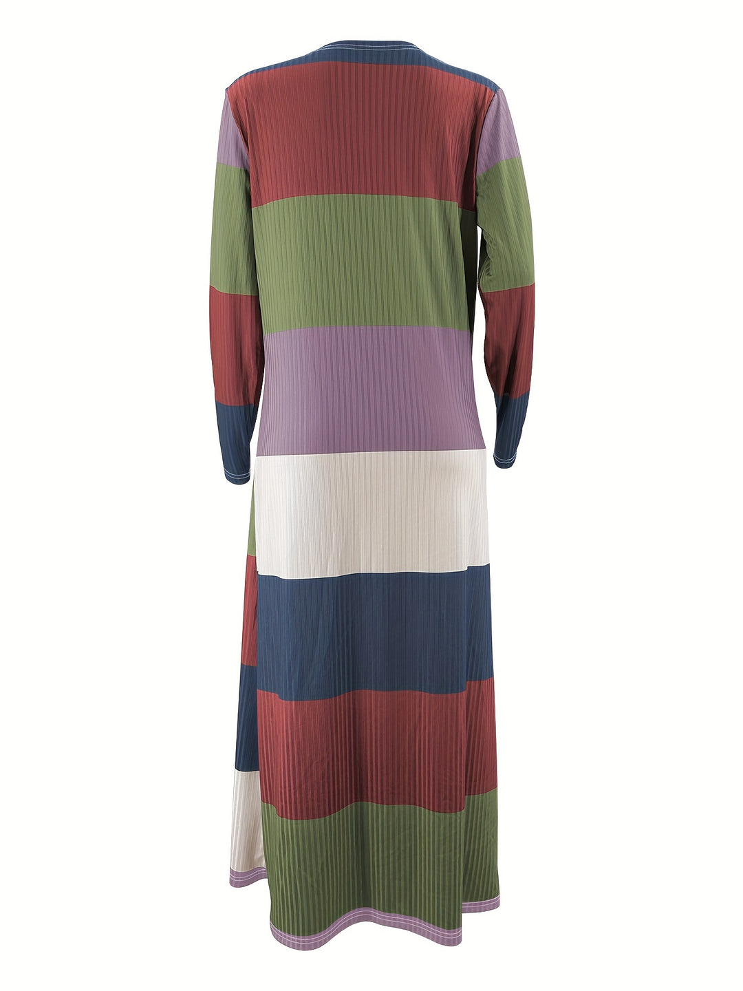 Stripe Print Two-piece DressSet, Sleeveless Tube Dress & Open Front Long Sleeve Cardigan Outfits, Women's Clothing