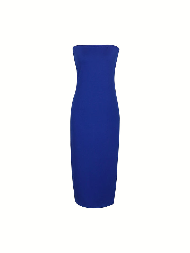 Plus Size Sexy Outfits Two Piece Set, Women's Plus Solid Long Sleeve Open Front Cardigan & Bodycon Tube Dress Outfits Two Piece Set