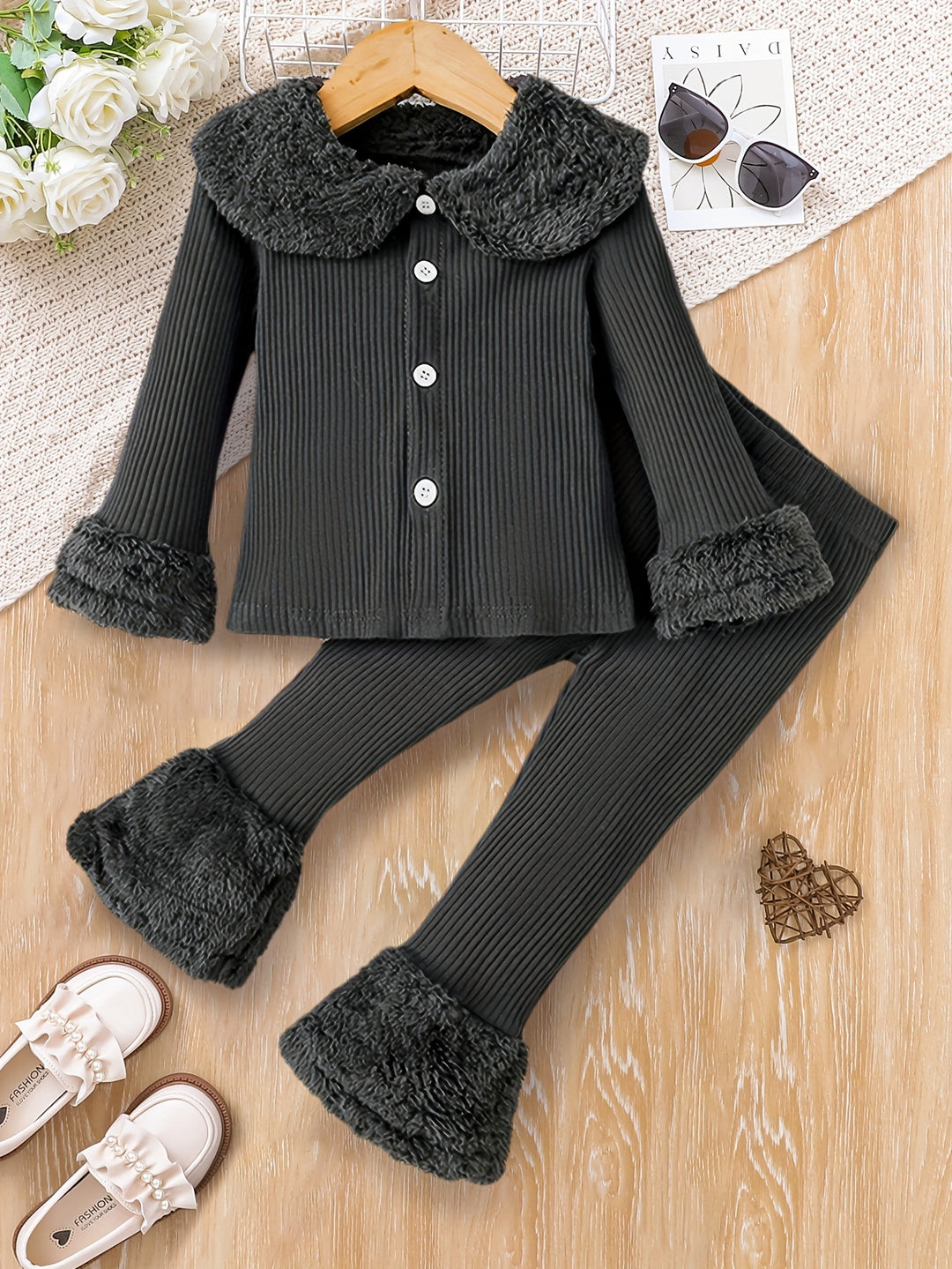 Girls Clothes Set Long Sleeve Tops Pants Set Fall Winter Clothes