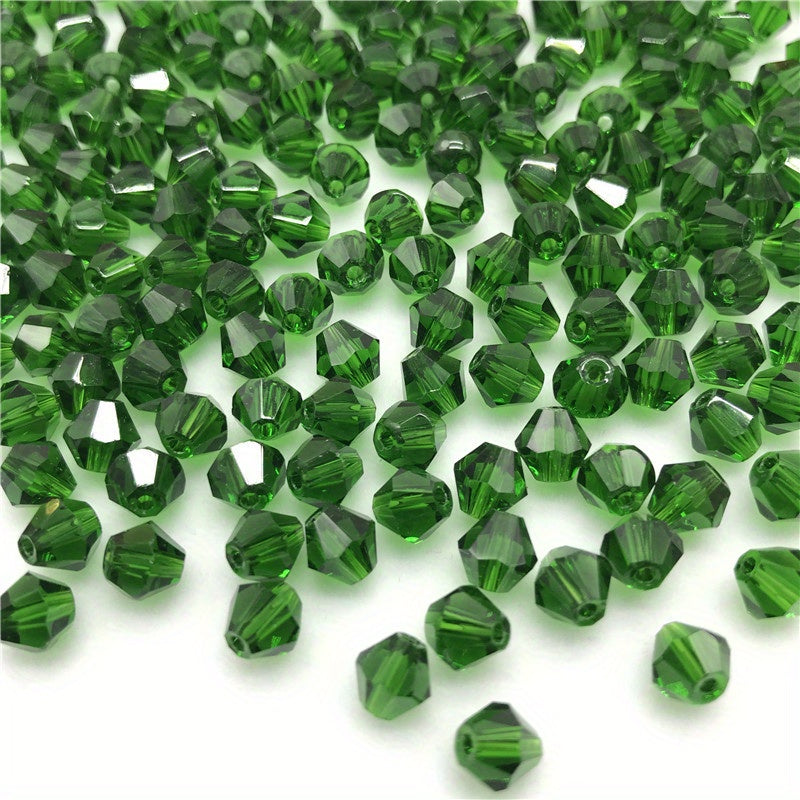 90pcs Austrian Crystal Element Bicone Beads  4mm Multicolor Faceted Glass Spacer Beads For Jewelry Making DIY Accessories Handmade Craft Beads Accessories
