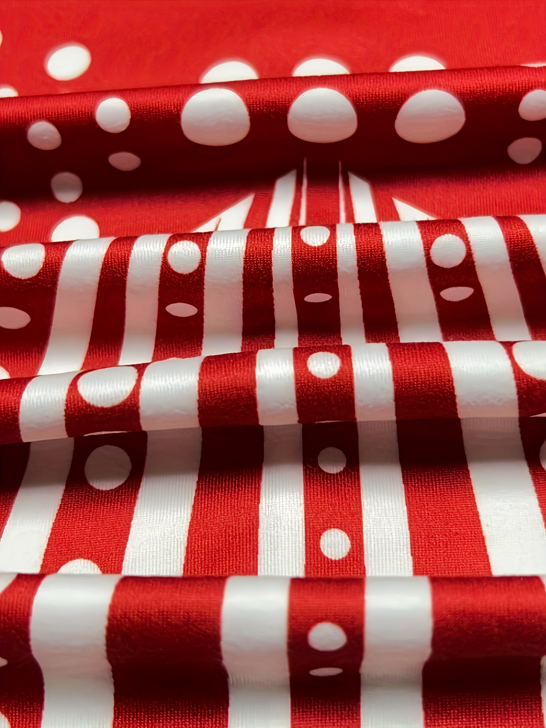 Plus Size Elegant Dress, Women's Plus Polka Dot Graphic Long Sleeve Notched Neck Bodycon Dress