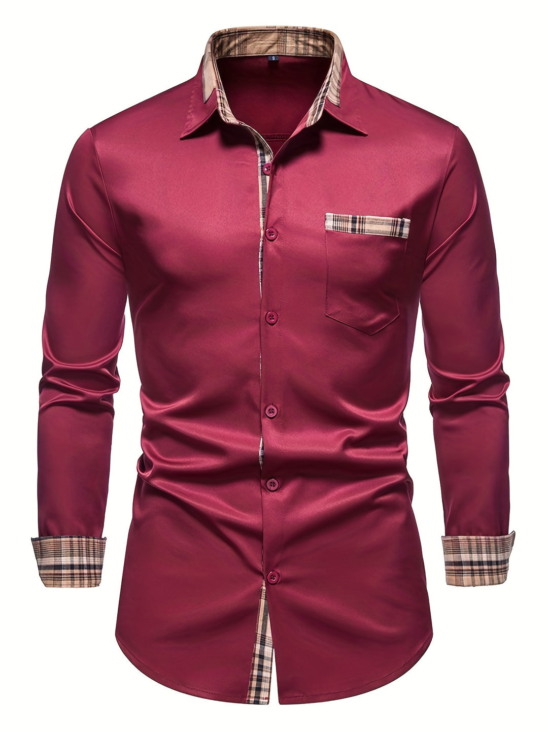 Men's Casual Plaid Button Down Shirt