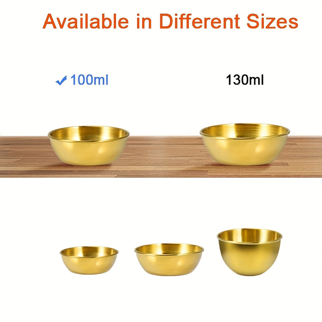 8pcs 3.2inch Stainless Steel Sauce Dishes Mini Individual Saucers Bowl Round Seasoning Dishes Sushi Dipping Bowl Appetizer Plates, Slivery