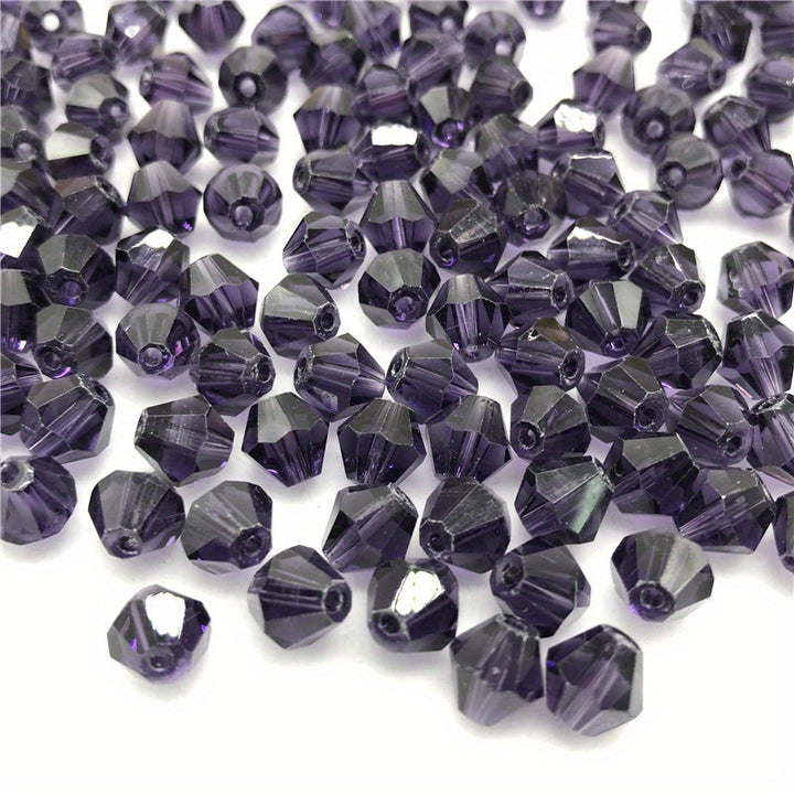 90pcs Austrian Crystal Element Bicone Beads  4mm Multicolor Faceted Glass Spacer Beads For Jewelry Making DIY Accessories Handmade Craft Beads Accessories
