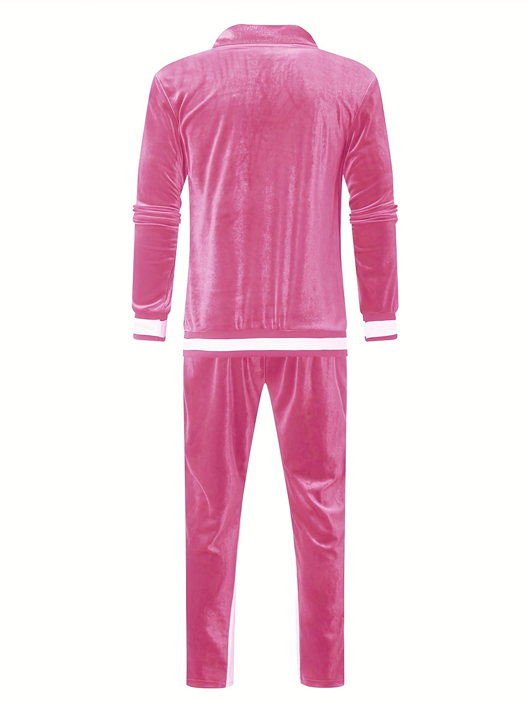 Men's Classic Velvet Athletic Tracksuit Set for Gym and Running