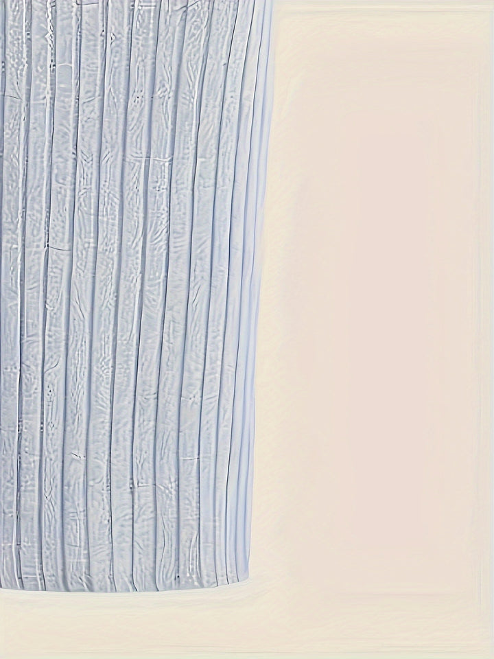 Plus Size Casual Skirt, Women's Plus Solid Ribbed Elastic High Rise High Stretch Maxi Midi Skirt