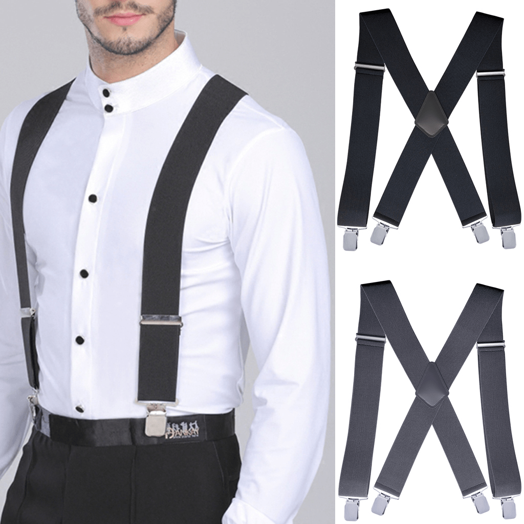 Men's Casual X-shape Adjustable Elastic Suspenders Braces
