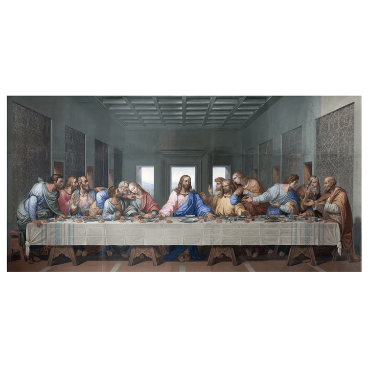 1pc, The Last Supper Canvas Wall Art Poster, Leonardo Da Vinci Classic Oil Painting On Canvas Print And Museum Quality Framed Gallery Wrap Artwork Stretched Ready To Hang