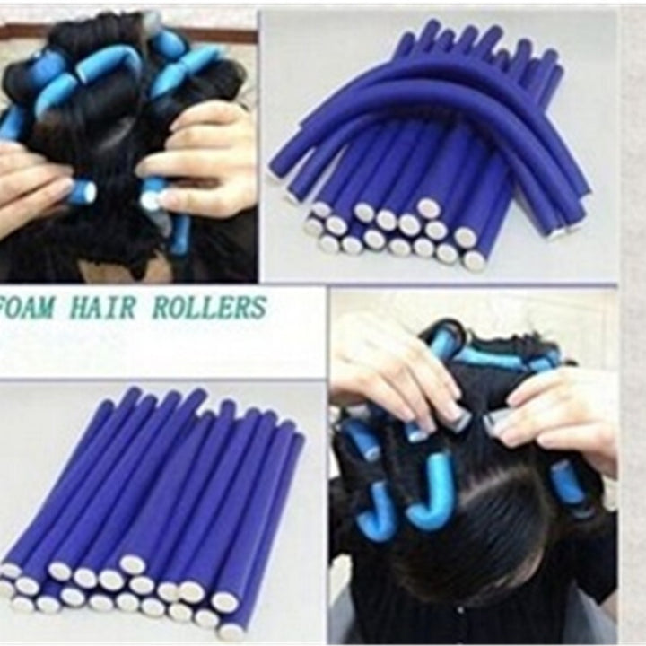 Flexible Heatless Hair Rollers - Bendy Twist Curling Rods for DIY Soft Foam Curls - Hair Styling Tools for Natural and Salon-Quality Results