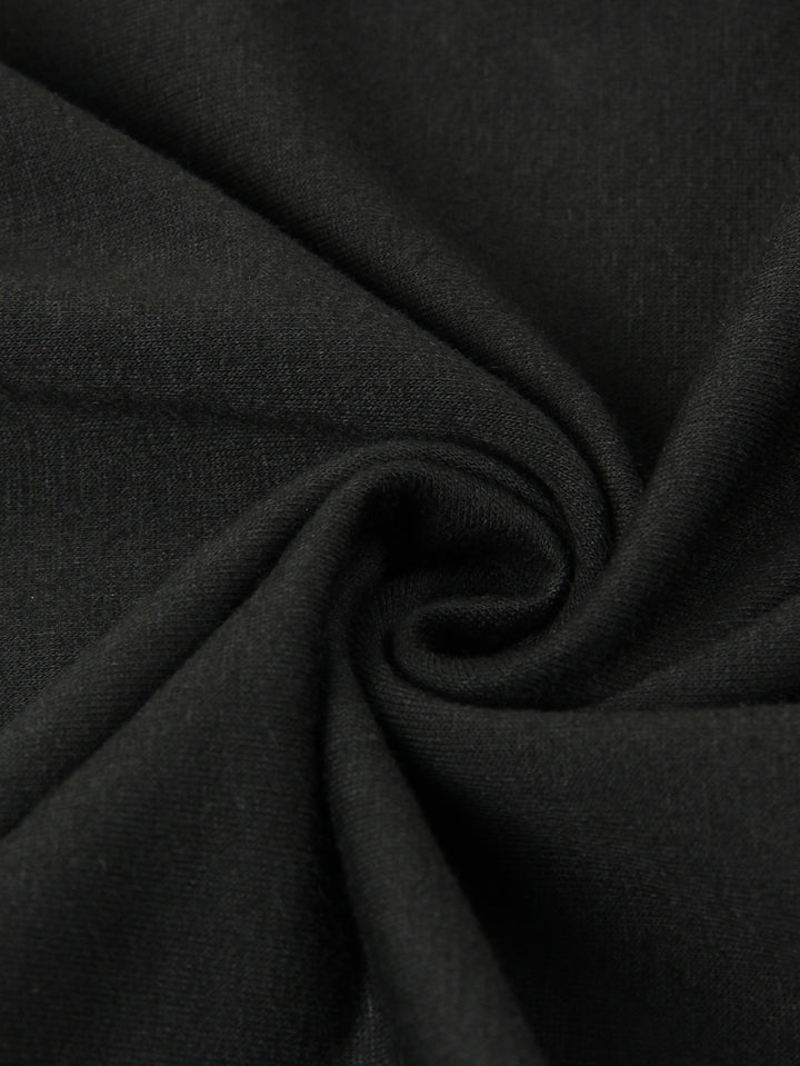 Plus Size Valentine's Day Letter Print Hooded Dress, Drawstring Casual Hooded Sweatshirt Dress For Fall & Spring, Women's Clothing