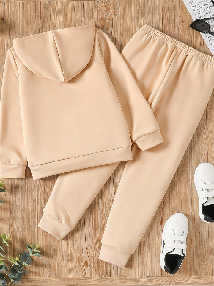 PatPat Conjunto De 2 Piezas, Sudadera Con Capucha De Manga Larga Con Estampado De THE FUTURE IS MINE Y Pantalones Deportivos Para Bebés Niñas