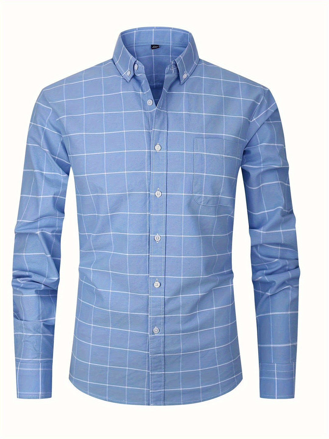 Men's Stylish Stripe Pattern Shirt, Casual Breathable Lapel Button Up Long Sleeve Shirt Top For City Walk Street Hanging Outdoor Activities