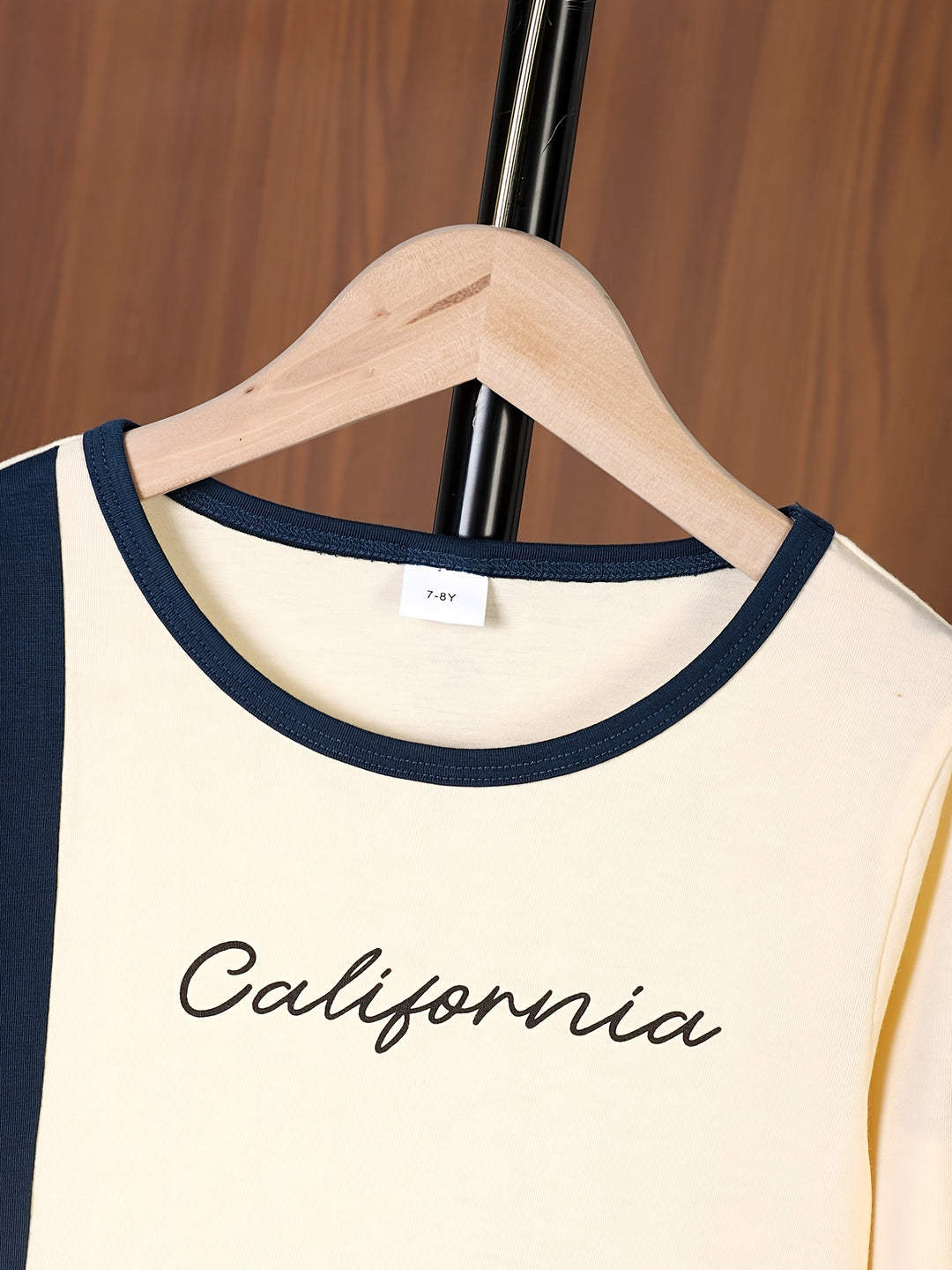 CALIFORNIA Print Boy's 2pcs, Color Block Sweatshirt & Sweatpants Set, Casual Outfits, Kids Clothes For Spring Fall