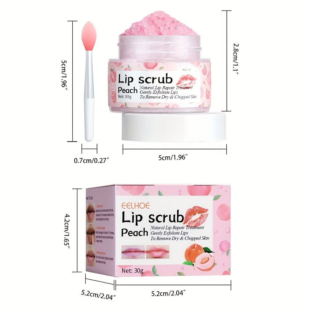 Peach Lip Scrub Exfoliating Fade Lip Lines Removing Dead  Moisturizing Care Makeup