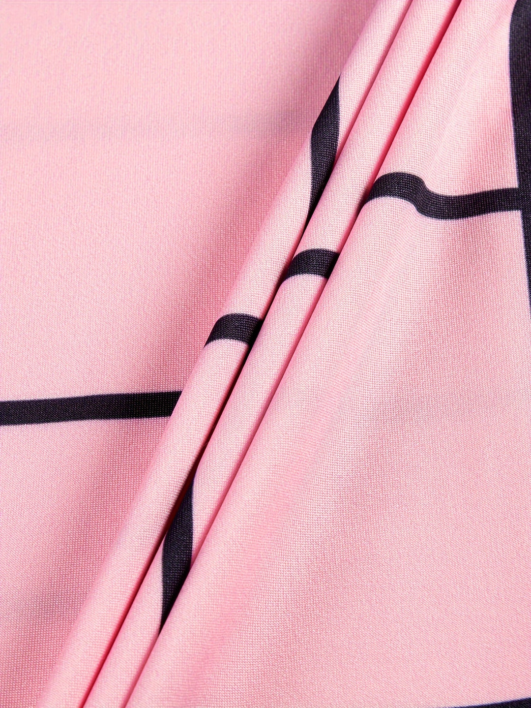 Plus Size Plaid Print Button Front Dress, Elegant Slim Mermaid Hem 3/4 Sleeve Dress, Women's Plus Size Clothing