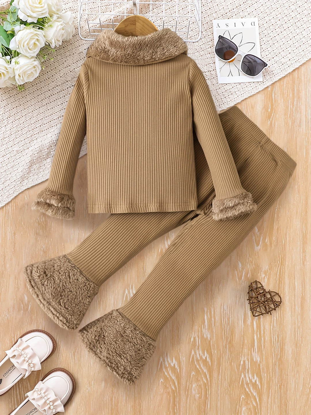 Girls Clothes Set Long Sleeve Tops Pants Set Fall Winter Clothes