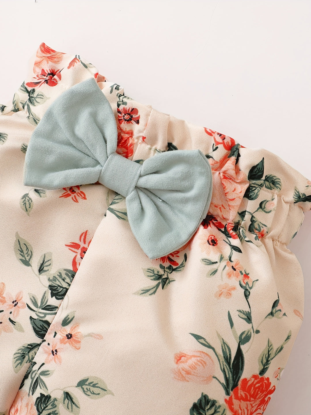 Lovely & Casual Baby Girls Outfit - Letter Print Long Sleeve Infant Onesie Romper + Pants + Headbands Gift 4psc Set