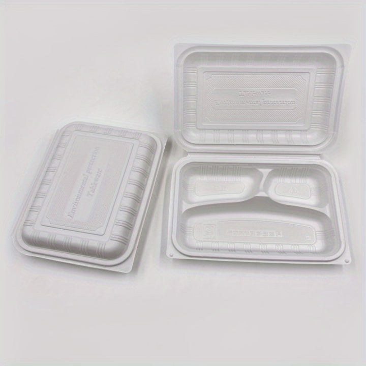 Square-Shaped Disposable Lunch Box - Perfect for Takeout!