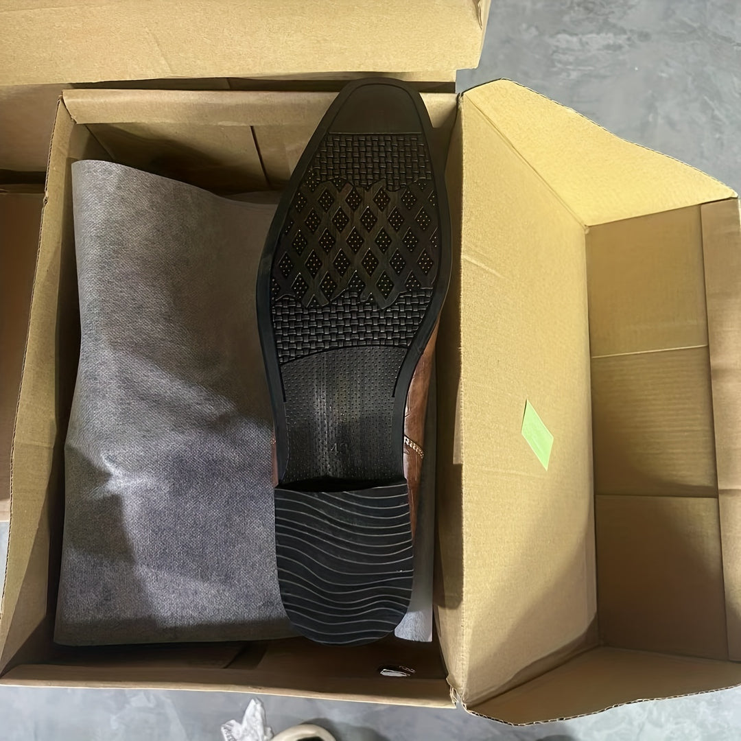 Men's Chelsea Boots, Casual Walking Shoes, Slip-on Sleek Boots