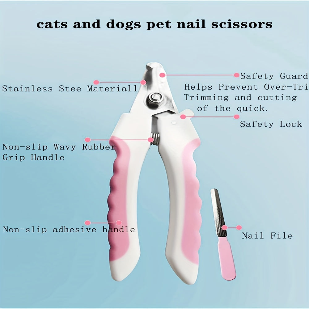 5 Pack Pet Grooming Set - Hair Removal Comb For Dog, Flea Comb, Dog Shampoo Brush, Pet Nail Clippers Set