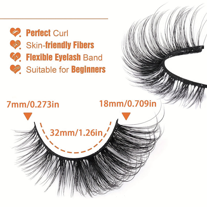 5 Pairs Cat Eye Fox Eye Imitation Mink False Eyelashes Sexy Lashes Extension Makeup