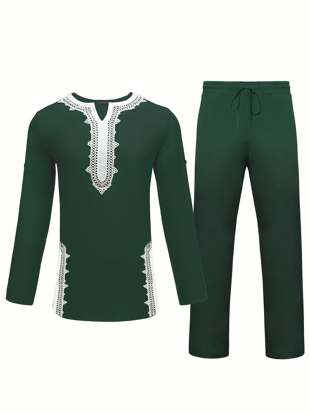 Men’s Two-piece Suits, Long Sleeve Tops & Pants Set, Formal Party African Men Dashiki Suit Shirt Pants Set Traditional Clothes Formal Dress