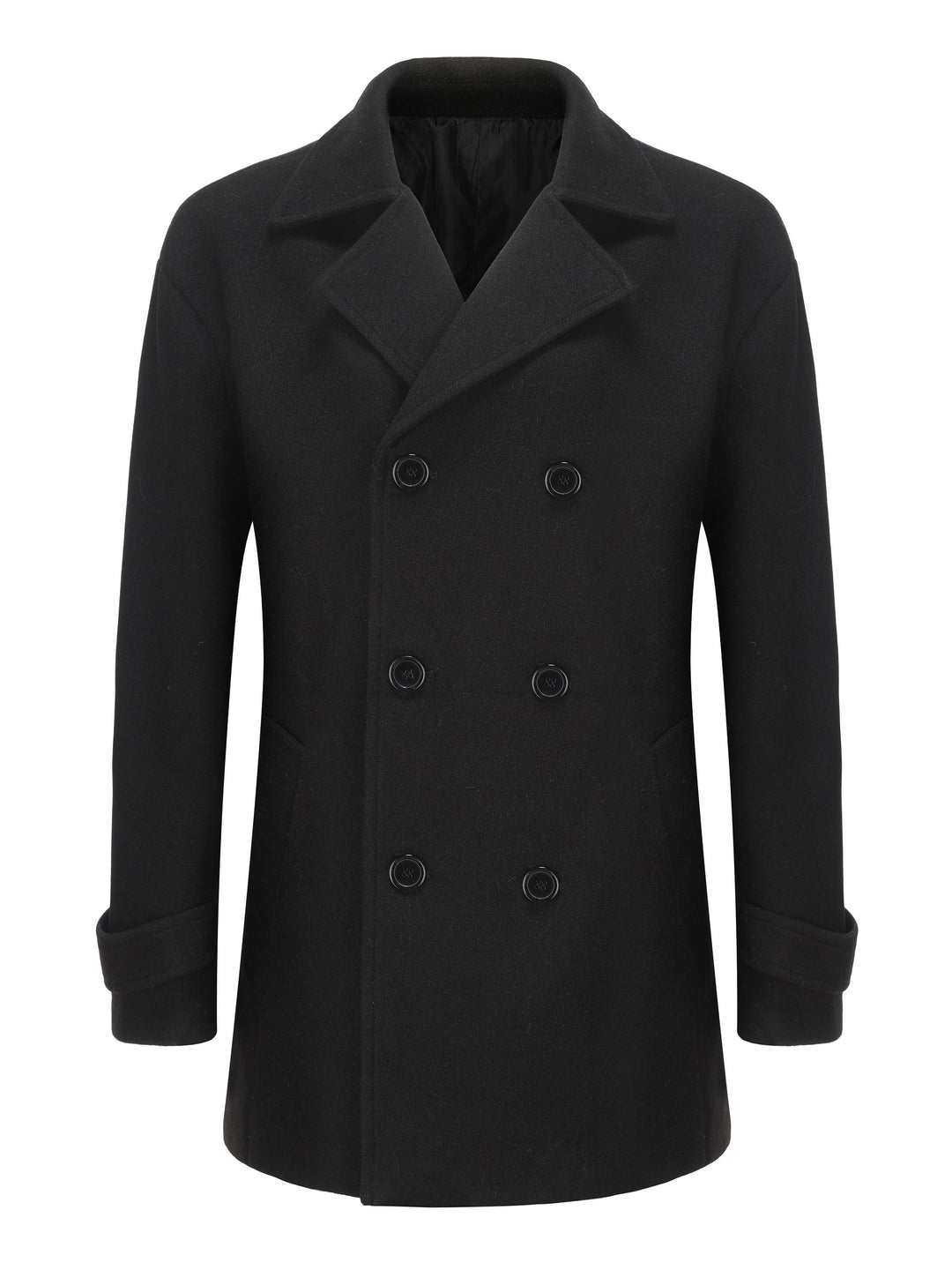 Men's Elegant Double Breasted Trench Coat, Casual Loose Fit Overcoat For Fall Winter Business
