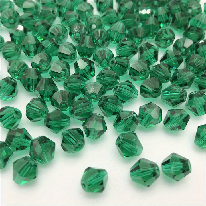 90pcs Austrian Crystal Element Bicone Beads  4mm Multicolor Faceted Glass Spacer Beads For Jewelry Making DIY Accessories Handmade Craft Beads Accessories
