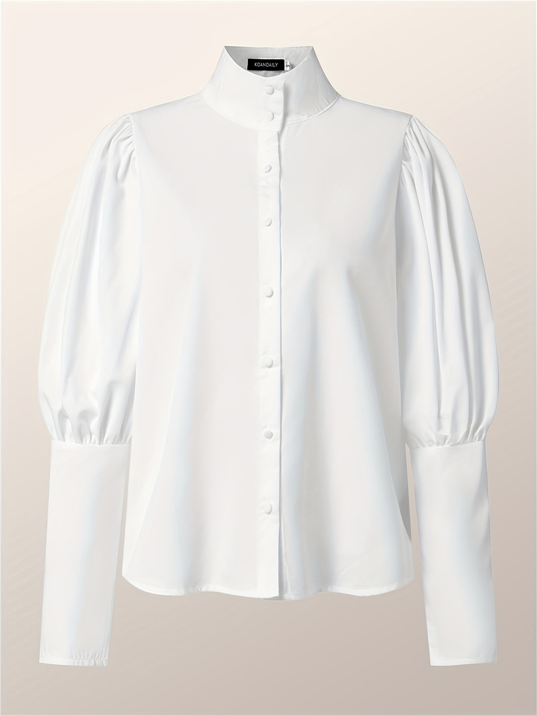 Elegant Ruched Blouse with Button Front, Perfect for Any Occasion, Women's Fashion