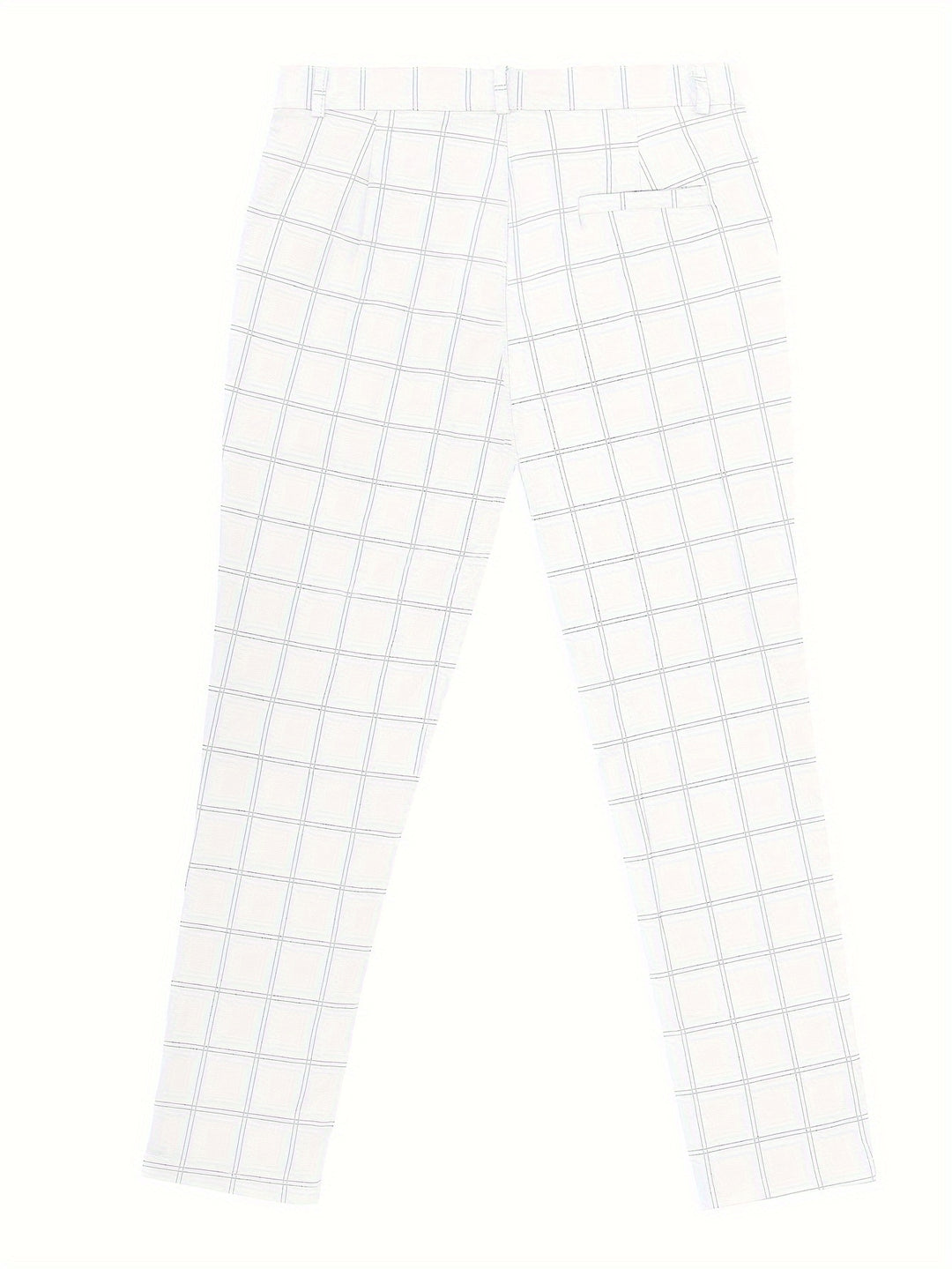 Slim Fit Plaid Slacks, Men's Casual Vintage Style Slightly Stretch Dress Pants For Business Banquet