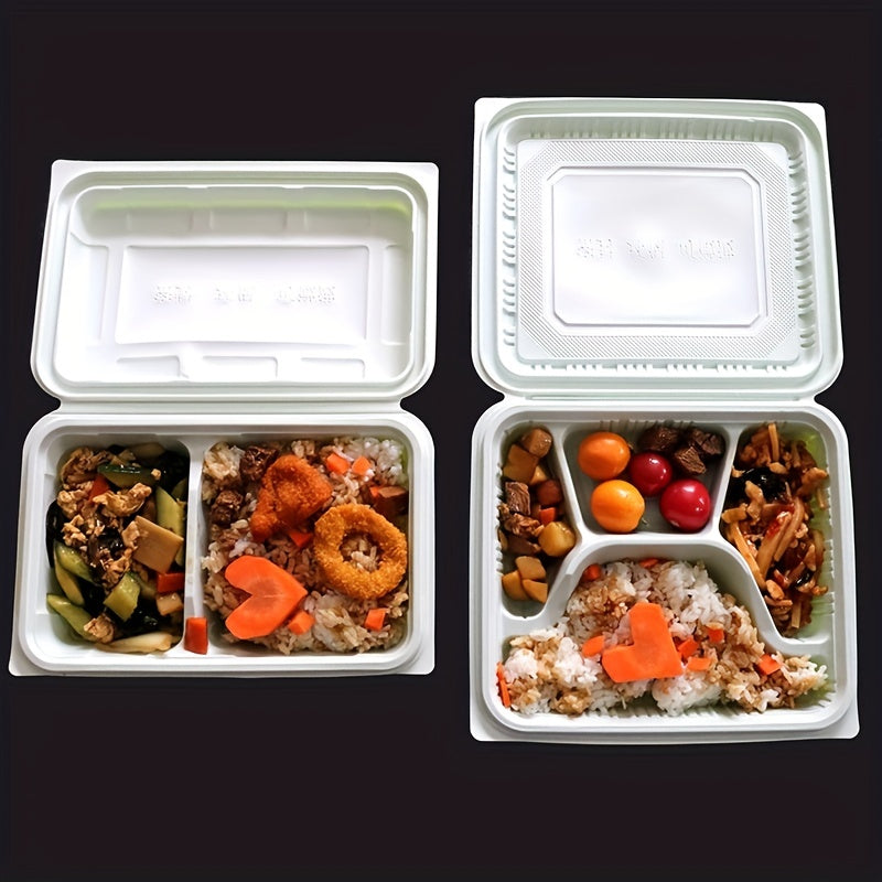 Square-Shaped Disposable Lunch Box - Perfect for Takeout!