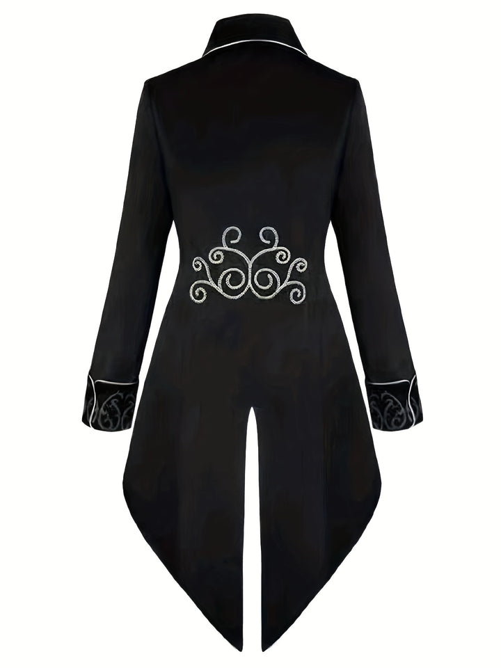 Retro Steampunk Gothic Embroidered Victorian Jacket Vintage Tailcoat Medieval Frock Coat Renaissance Costume For Men