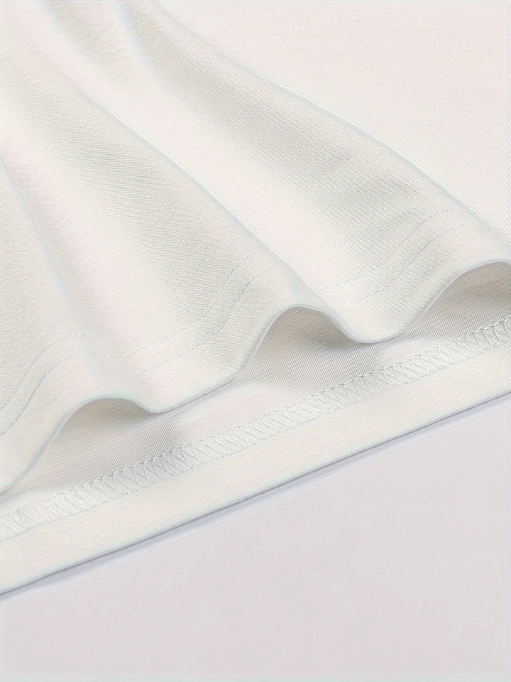 Plus Size Valentine's Day Letter Print T-shirt, Short Sleeve Crew Neck Casual Top For Summer & Spring, Women's Plus Size Clothing