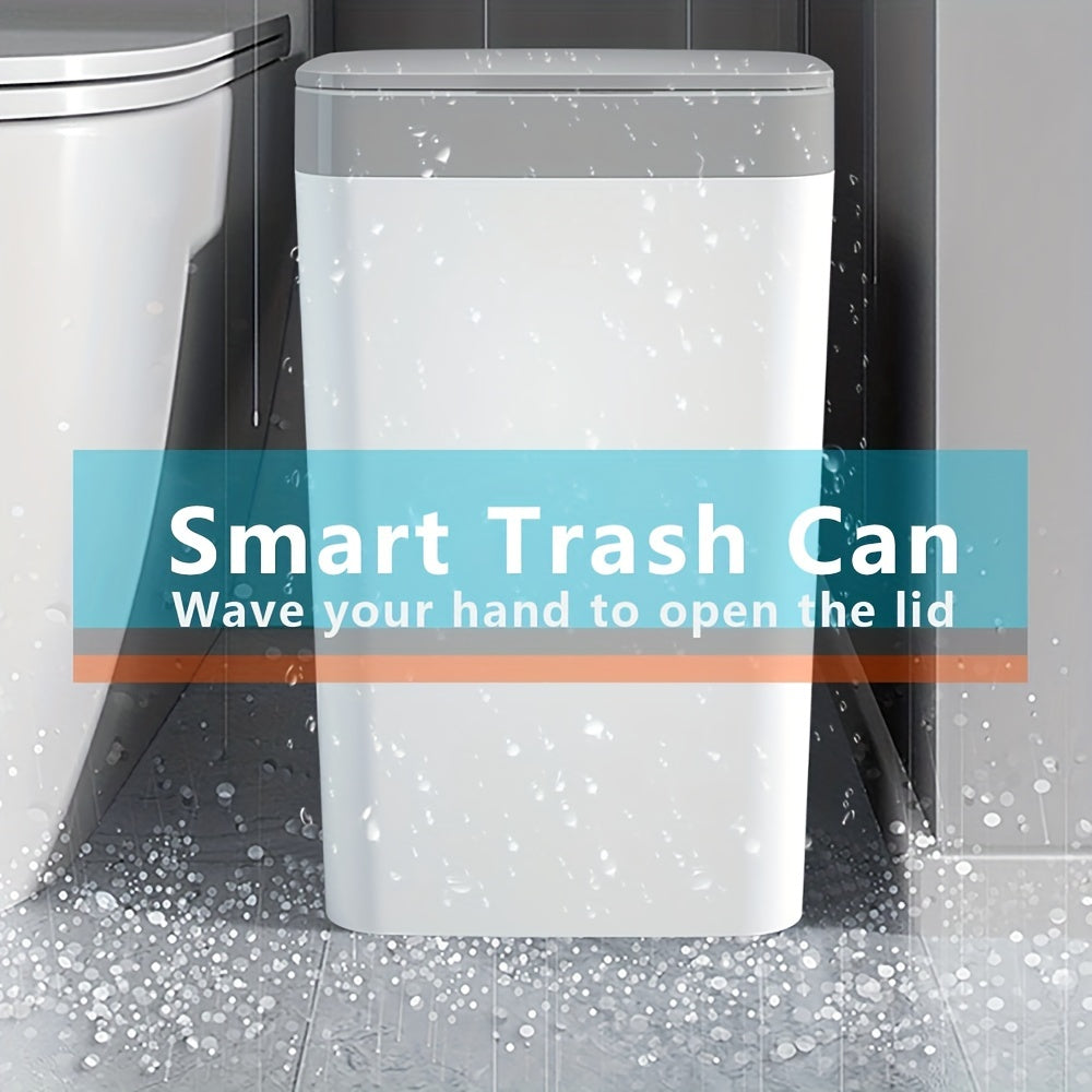 Smart Touchless Trash Can: Fully Automatic Multi-function Electric Touch Storage Bucket Automatic Motion Sensor Rubbish Bin With Lid, Electric Waterproof  For Home, Kitchen & Bathroom