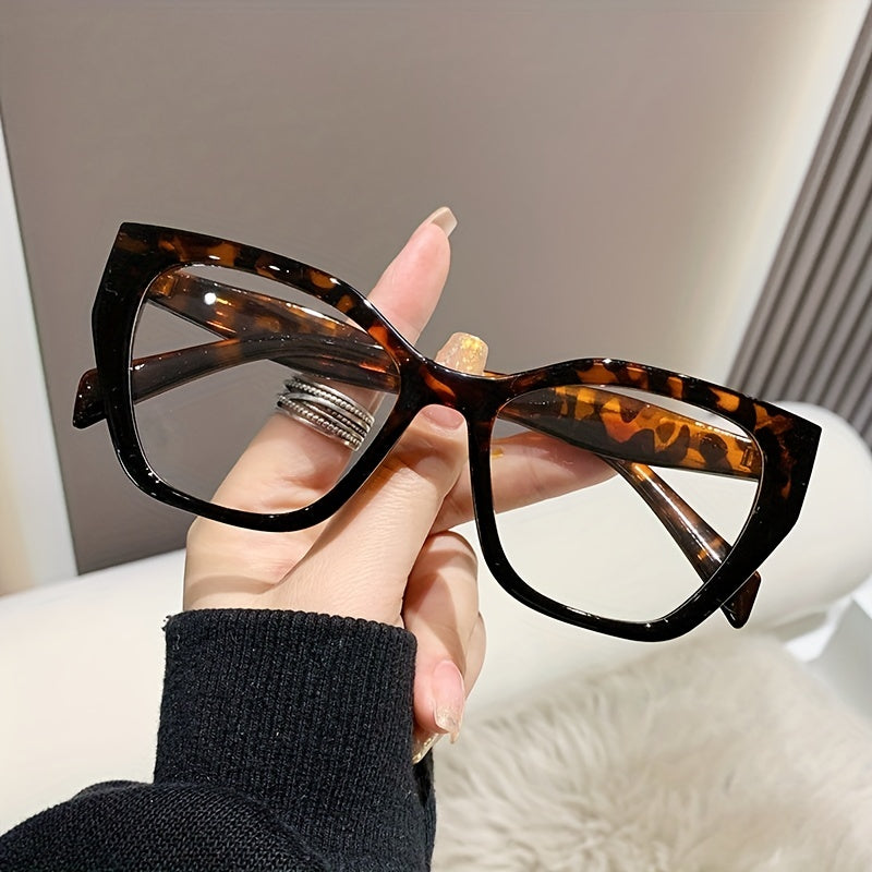 Blue Light Blocking Glasses Jelly Tortoiseshell Cat Eye Clear Lens Anti Eyestrain Glasses For Women