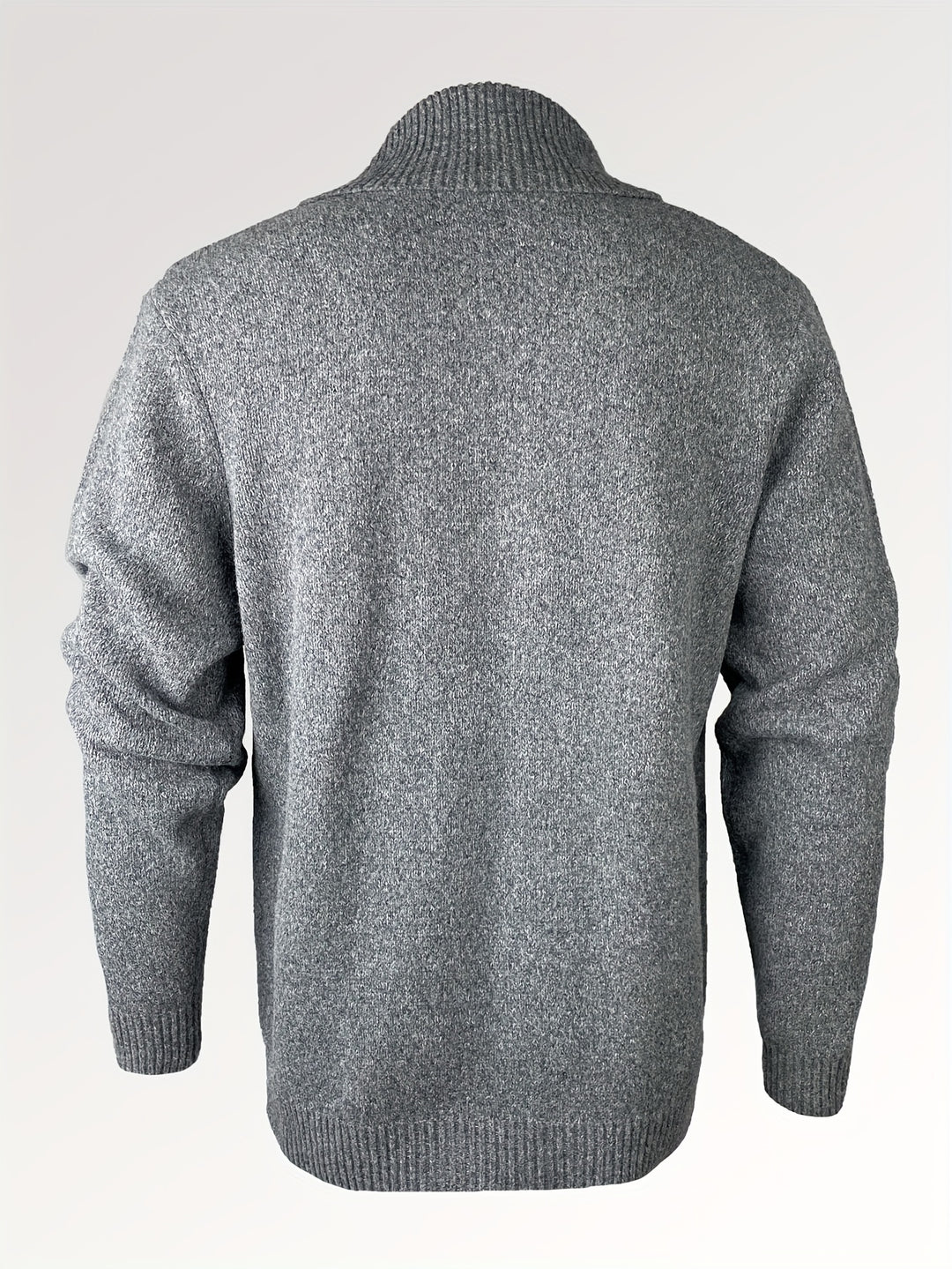 Men's Shawl Collar Cardigan Double Breasted Sweater, Plain Regular Fit Casual Knitted Sweater