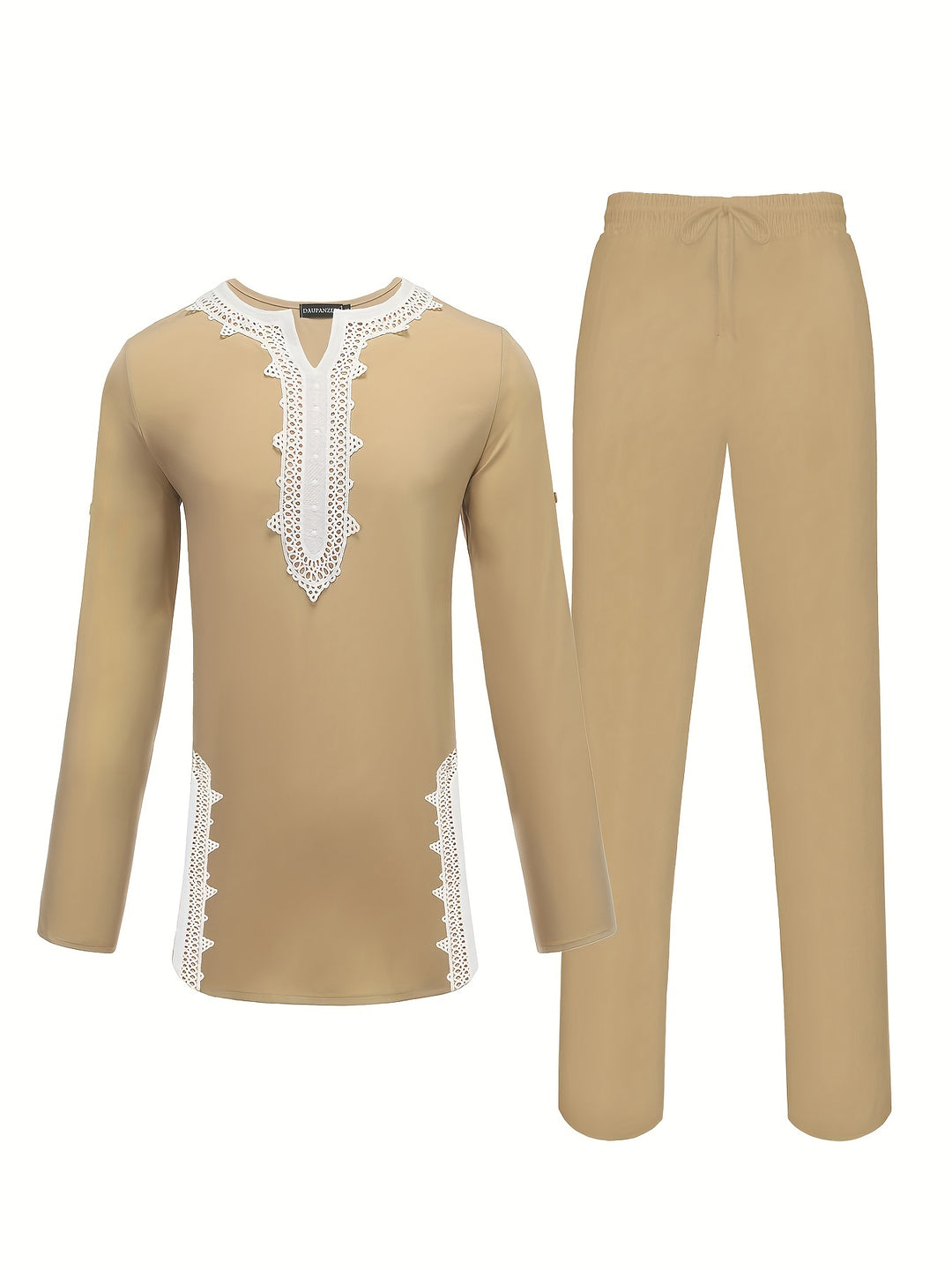 Men’s Two-piece Suits, Long Sleeve Tops & Pants Set, Formal Party African Men Dashiki Suit Shirt Pants Set Traditional Clothes Formal Dress