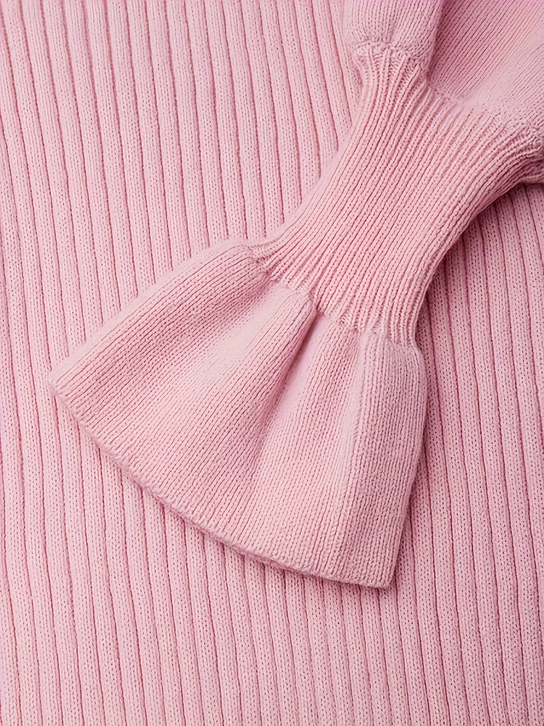 Solid Mock Neck Bodycon Sweater Dress, Elegant Long Sleeve Midi Sweater, Women's Clothing