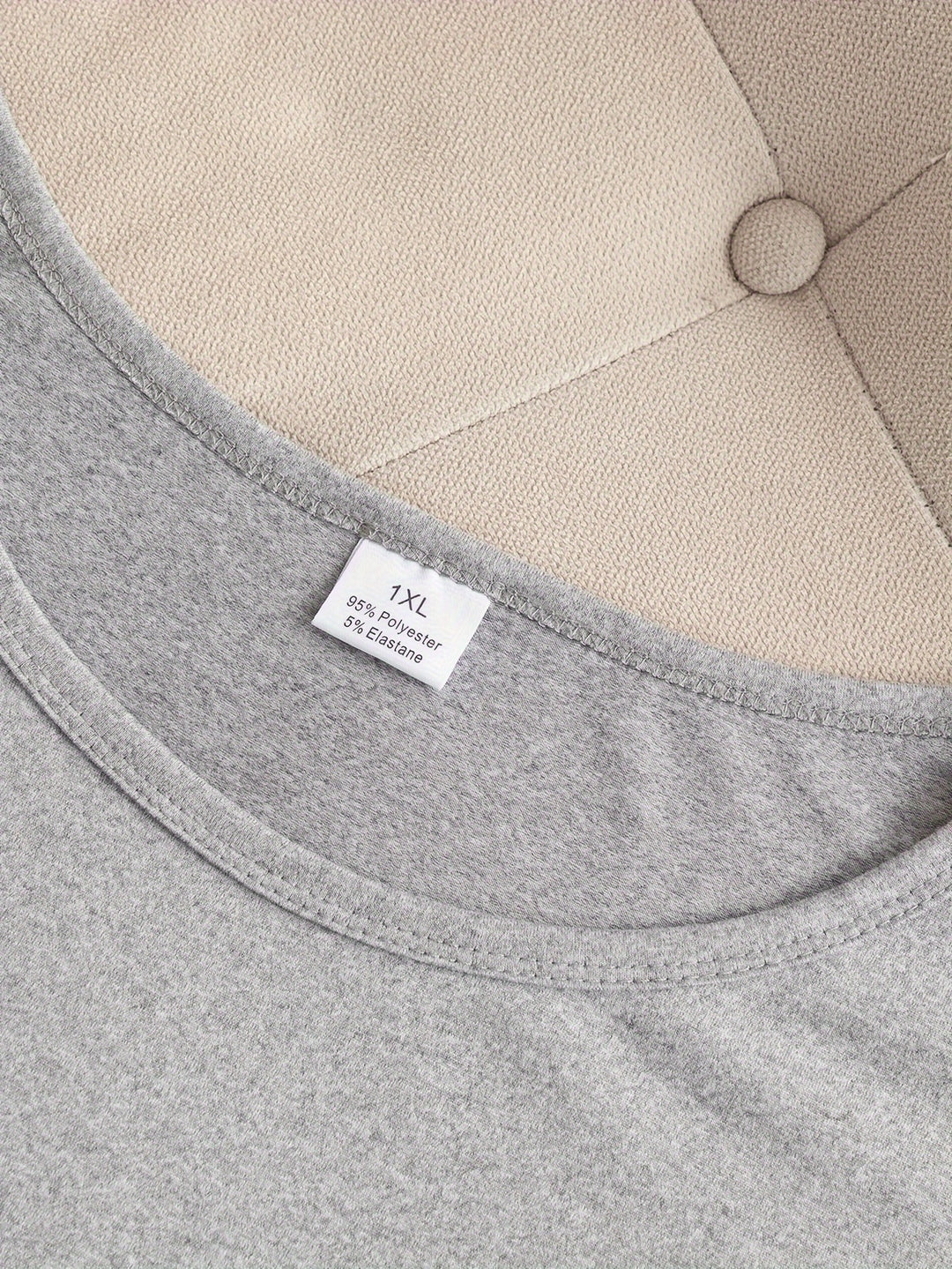 Plus Size Valentine's Day Casual Lounge Dress, Women's Plus Plaid Heart & Letter Print Long Sleeve Tee Nightdress