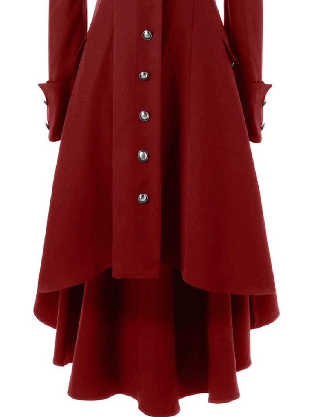 Solid Double Breasted Pea Coat, Belted Buckle Spring Mid-Long Lapel Outerwear, Women's Clothing