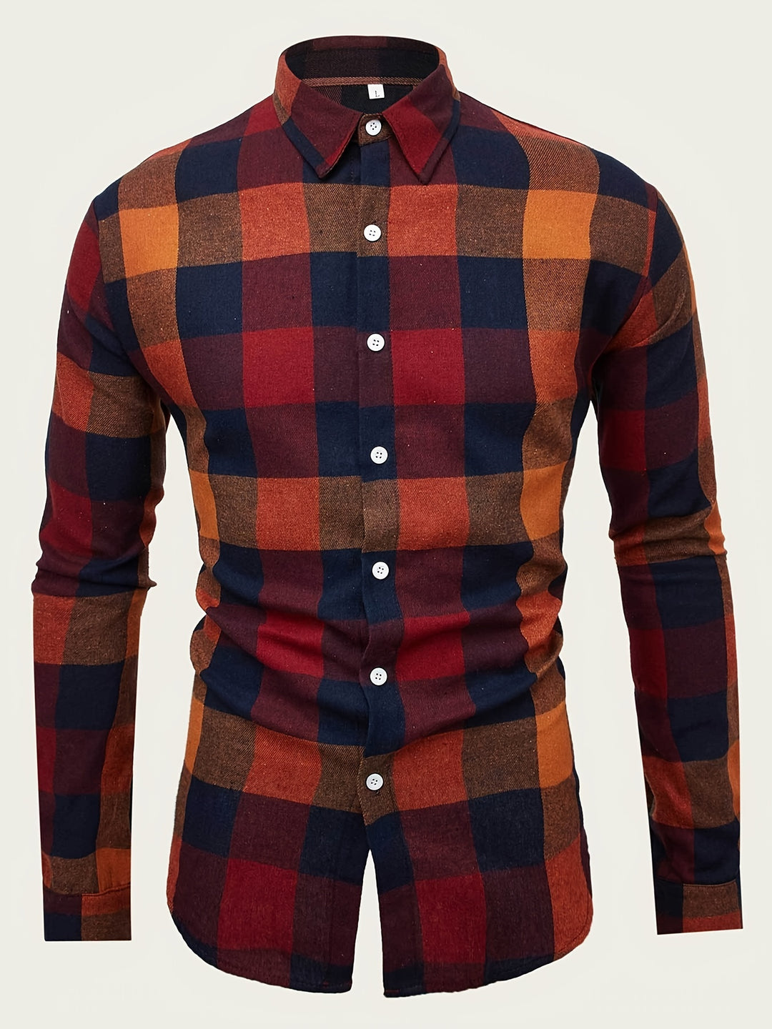 Classic Plaid Print Men's Casual Button Up Long Sleeve Shirt, Men's Clothes For Spring Summer Autumn, Tops For Men