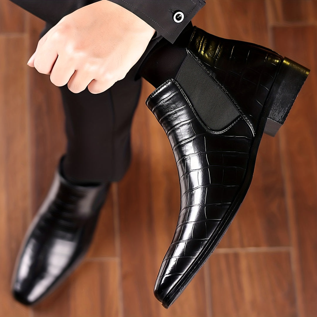 Men's Chelsea Boots, Casual Walking Shoes, Slip-on Sleek Boots