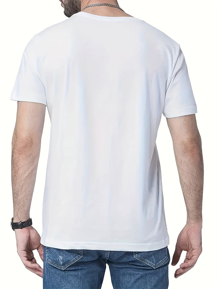 Tees For Men, 'God Kept Me' Print T Shirt, Casual Short Sleeve Tshirt For Summer Spring Fall, Tops As Gifts