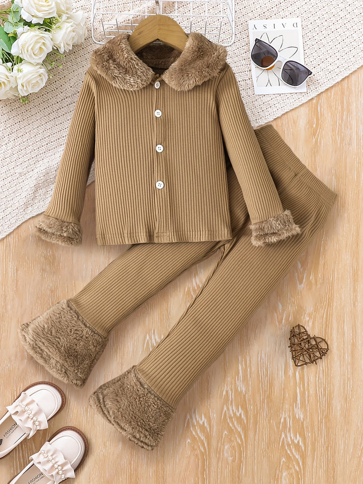 Girls Clothes Set Long Sleeve Tops Pants Set Fall Winter Clothes