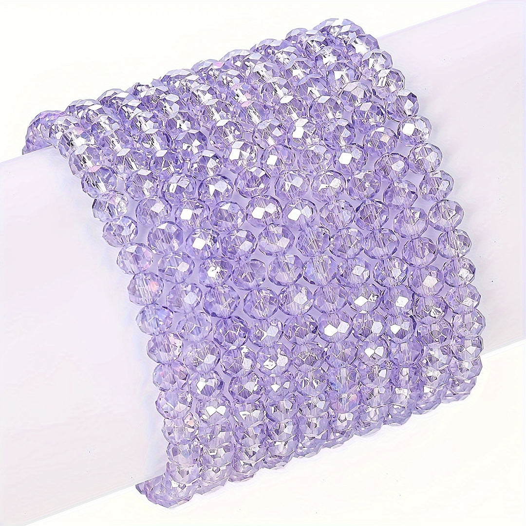 50-80pcs 6/8mm Purple Artificial Crystal Glass Faceted Beads For Jewelry Making DIY Perfect Bracelet Necklace Ring Arts And Craft Supplies